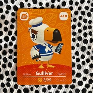 Genuine ACNH Gulliver NPC amiibo card